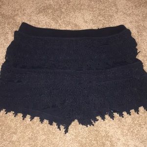 Express Navy Blue lace shorts size small